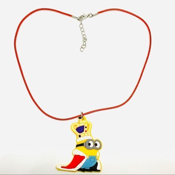 Minion King Soft PVC Waxed Cord Kid Necklace (W2) - Picture 1 of 4